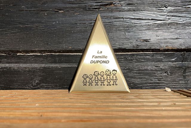 Flèche brossée satinée vernie personnalisable